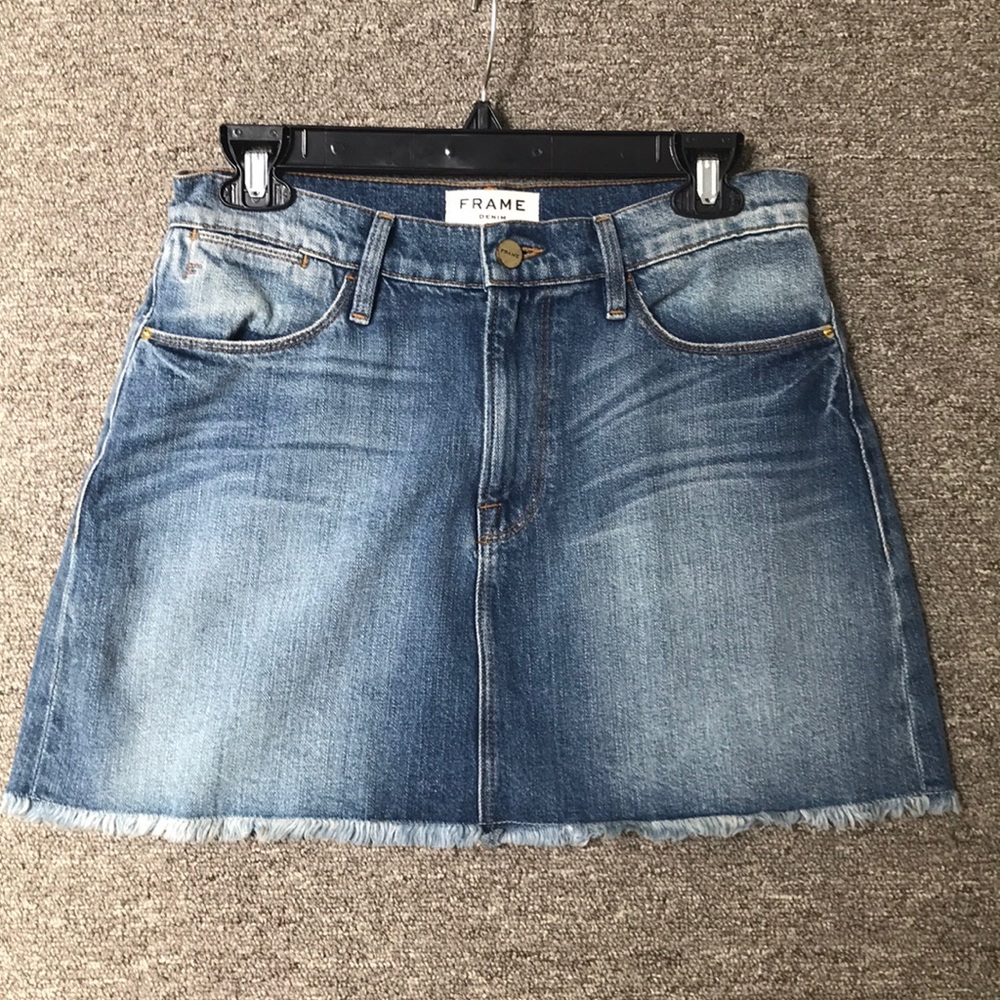 Frame Denim Women’s Frayed Mini Skirt